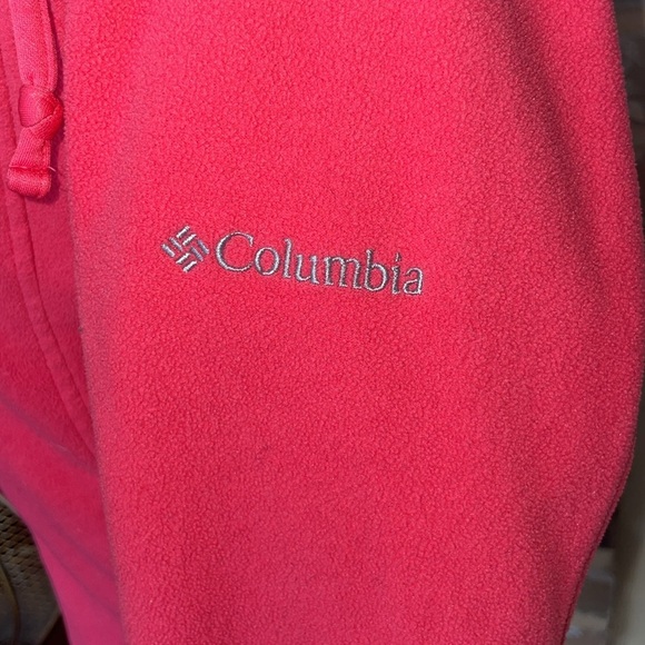 Columbia Benton Springs Fuchsia Hot Pink Full Zip Fleece Hoodie Gray Accents - Picture 6 of 16